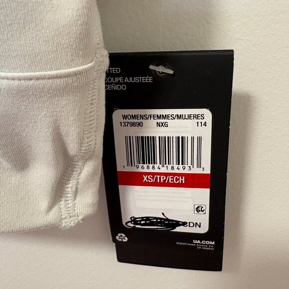 Underarmour Sports Bra Off white / Grey Medium Support Padded NWT Size XS - Picture 3 of 10